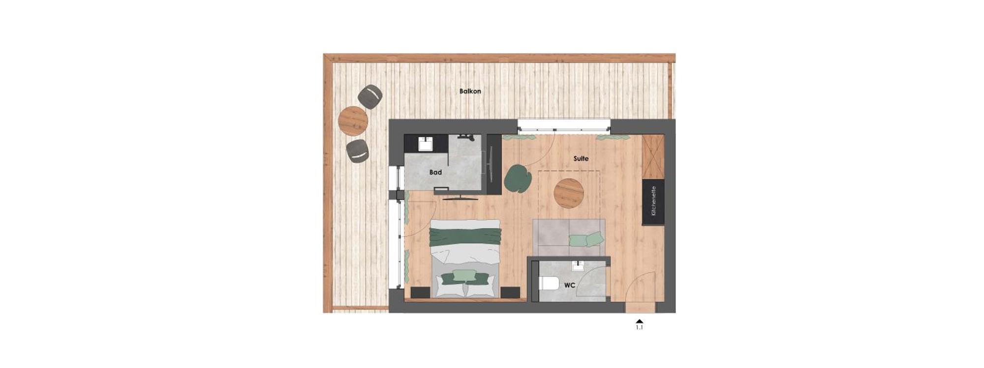 Junior Suite mit Balkon